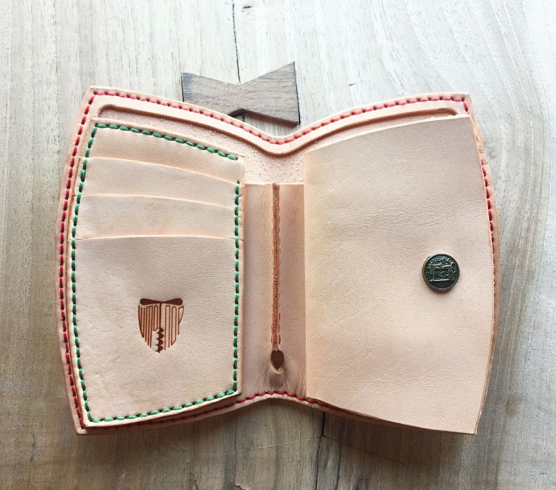 Выкройка кошелек для монет от Ivan leather craft