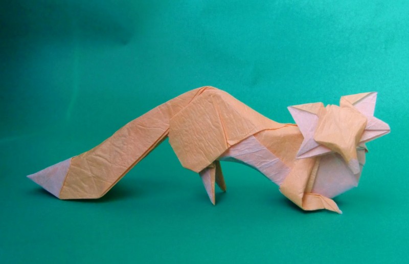 Оригами лисичка для самых маленьких