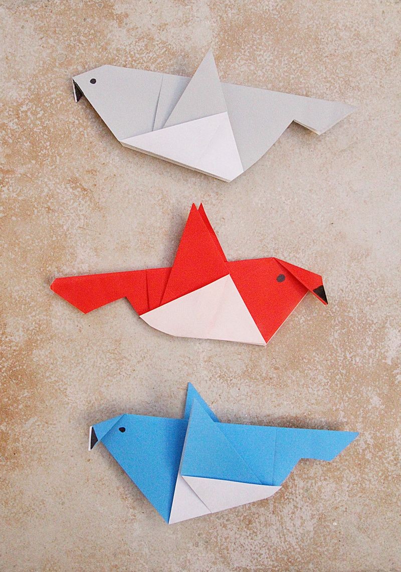 Голубь оригами шаблон