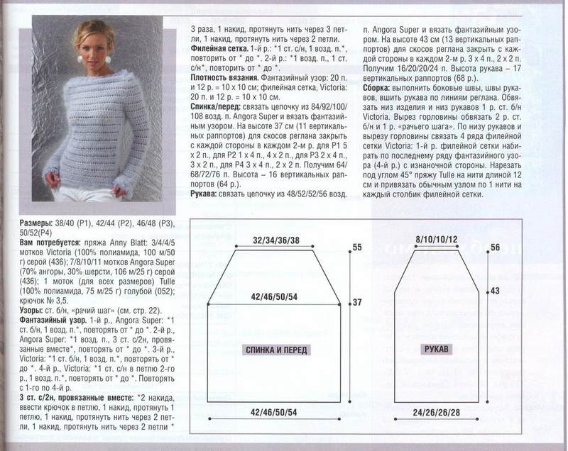 Как вязать из мохера женский свитер или кофточку
